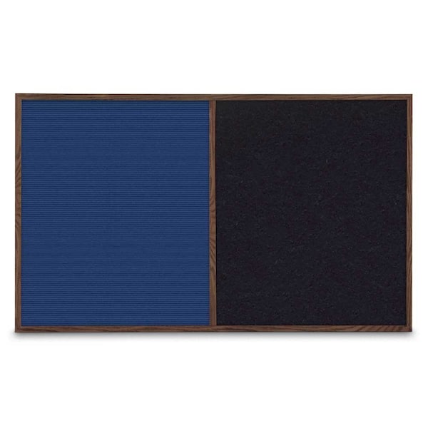 Single Door Radius Corkboard, 36"x36", Bla, UV7002RC-BLACK-FORBO